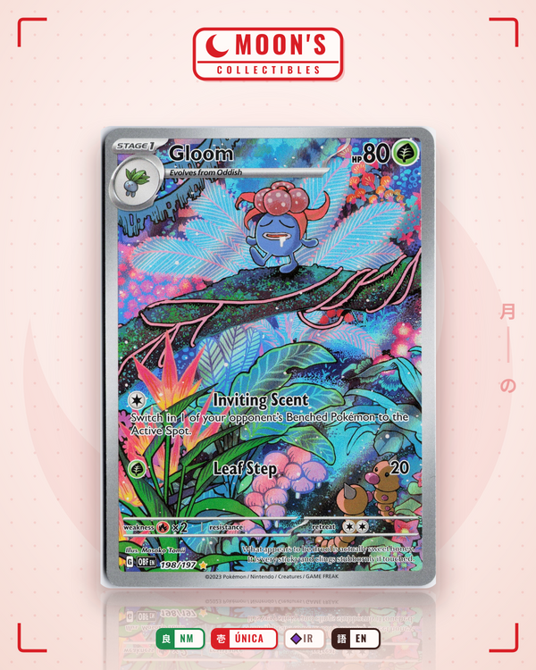 Carta Pokémon Gloom · Obsidian Flames #198/197 (NM) — pieza única en Moon's Collectibles México