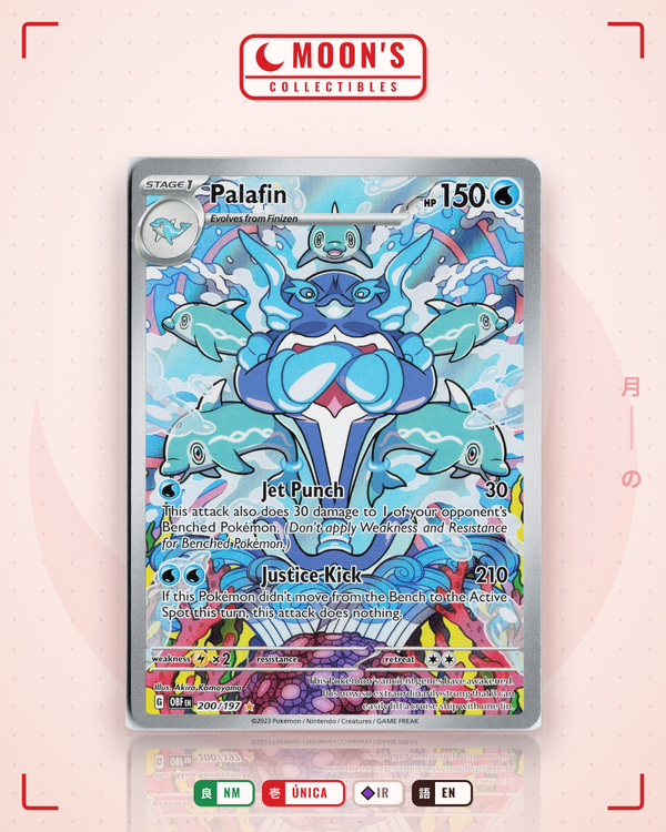 Carta Pokémon Palafin · Obsidian Flames #200/197 (NM) — pieza única en Moon's Collectibles México