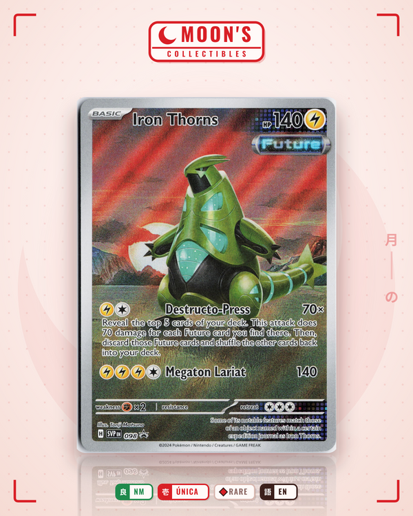 Carta Pokémon Iron Thorns · Scarlet & Violet Black Star Promos #098 (NM) — pieza única en Moon's Collectibles México