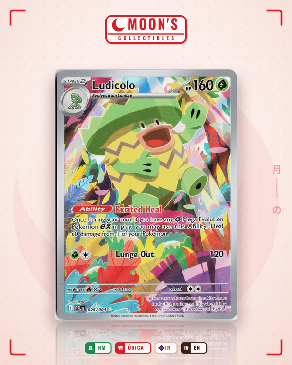 Carta Pokémon Ludicolo · Phantasmal Flames #095/094 (NM) — pieza única en Moon's Collectibles México
