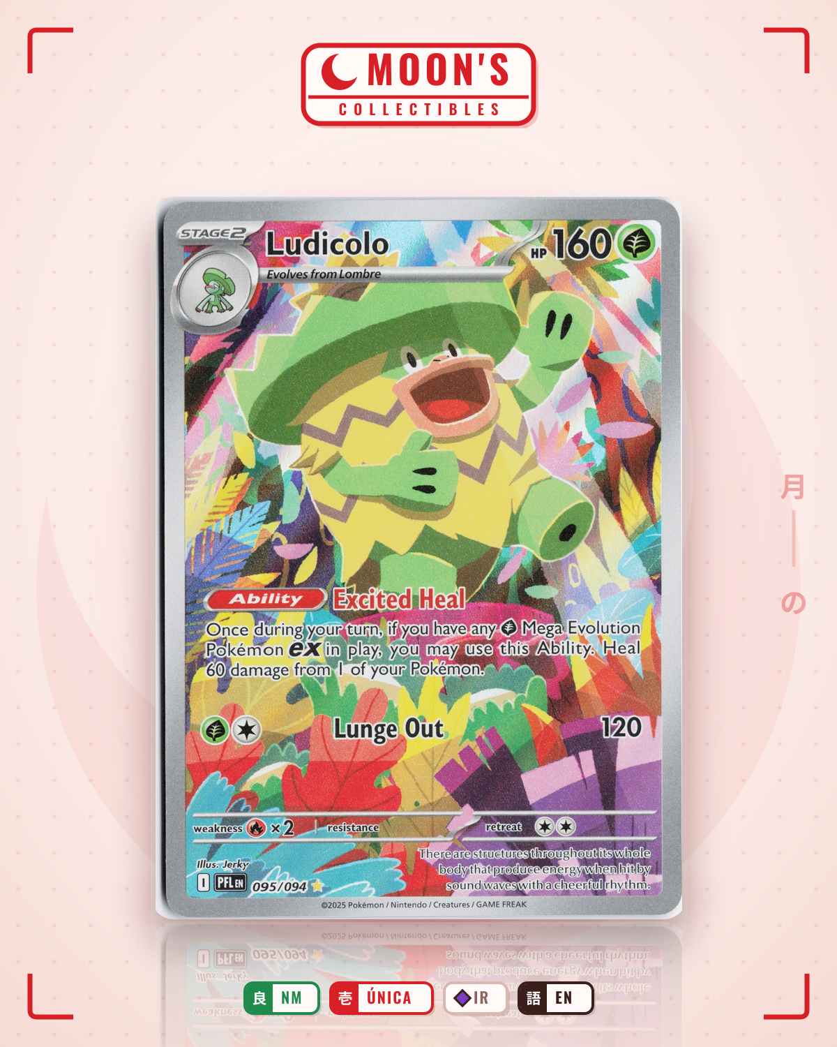 Carta Pokémon Ludicolo · Phantasmal Flames #095/094 (NM) — pieza única en Moon's Collectibles México