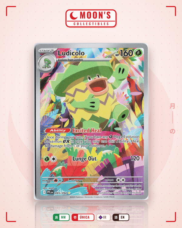 Carta Pokémon Ludicolo · Phantasmal Flames #095/094 (NM) — pieza única en Moon's Collectibles México