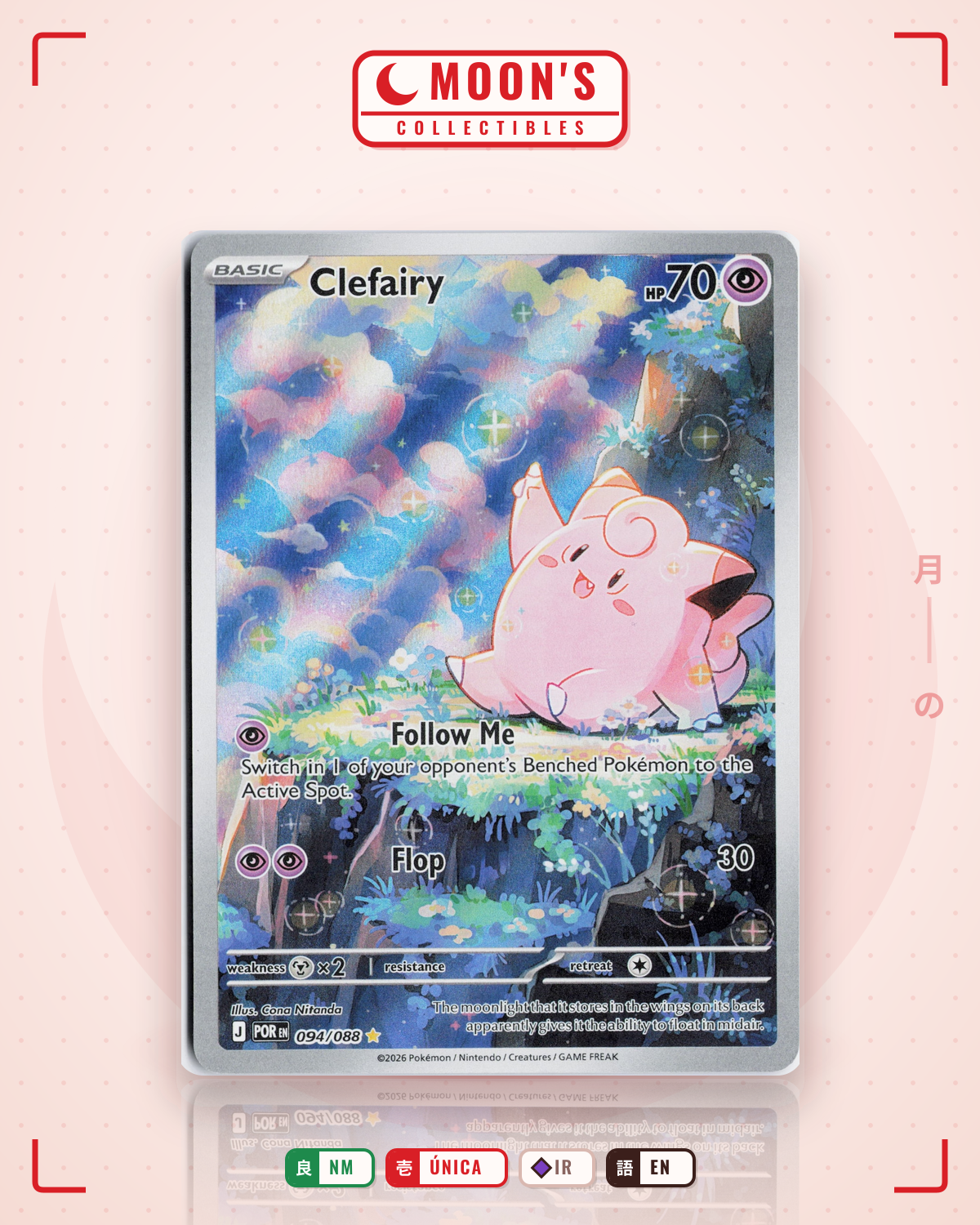 Carta Pokémon Clefairy · Perfect Order #094/088 (NM) — pieza única en Moon's Collectibles México