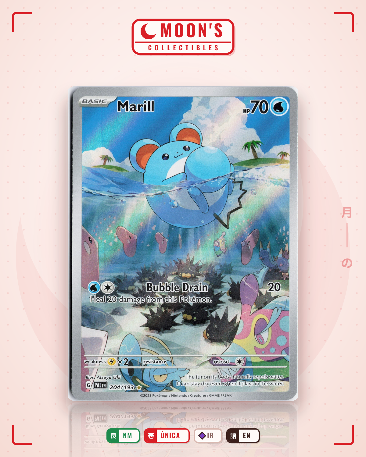 Carta Pokémon Marill · Paldea Evolved #204/193 (NM) — pieza única en Moon's Collectibles México
