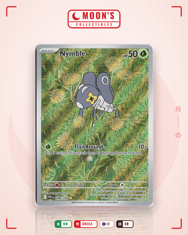 Carta Pokémon Nymble · Phantasmal Flames #096/094 (NM) — pieza única en Moon's Collectibles México