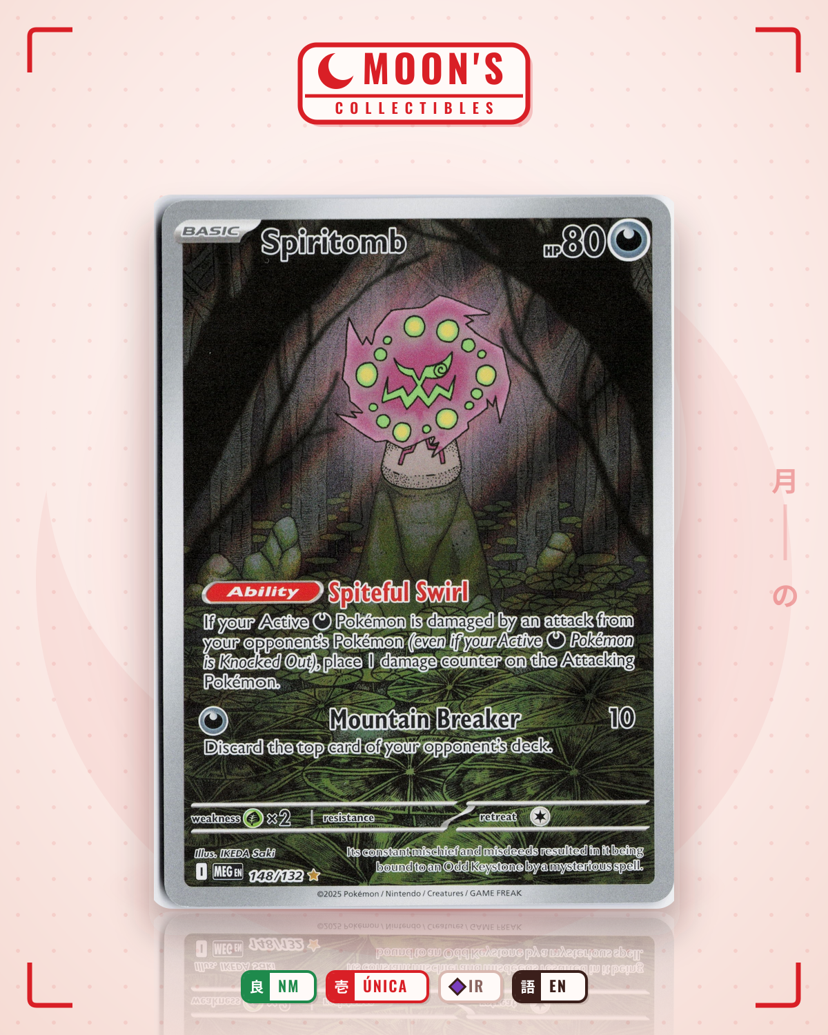 Carta Pokémon Spiritomb · Mega Evolution #148/132 (NM) — pieza única en Moon's Collectibles México