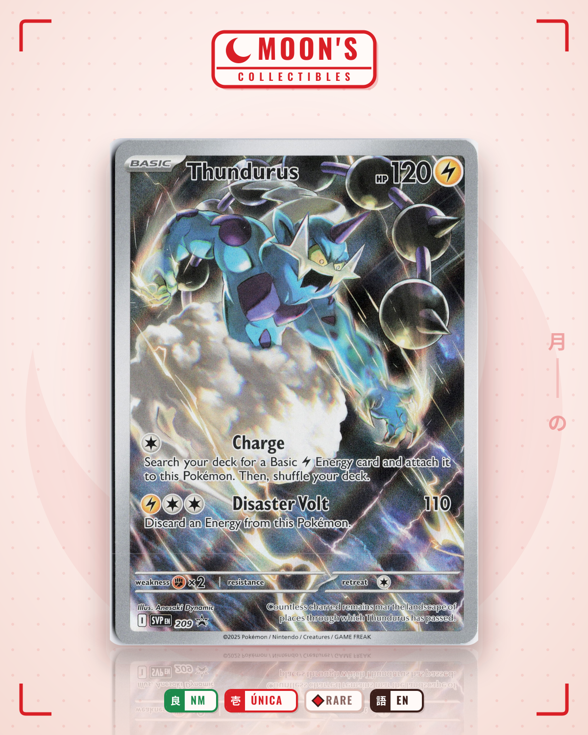 Carta Pokémon Thundurus · Scarlet & Violet Black Star Promos #209 (NM) — pieza única en Moon's Collectibles México