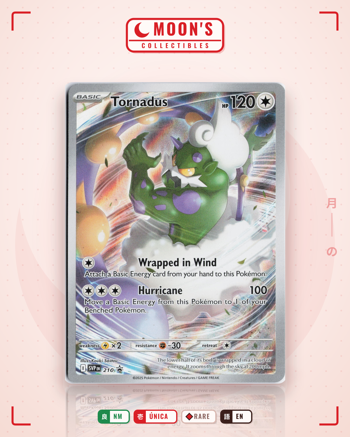 Carta Pokémon Tornadus · Scarlet & Violet Black Star Promos #210 (NM) — pieza única en Moon's Collectibles México