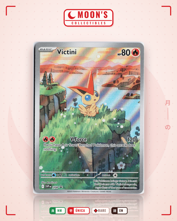 Carta Pokémon Victini · Scarlet & Violet Black Star Promos #208 (NM) — pieza única en Moon's Collectibles México