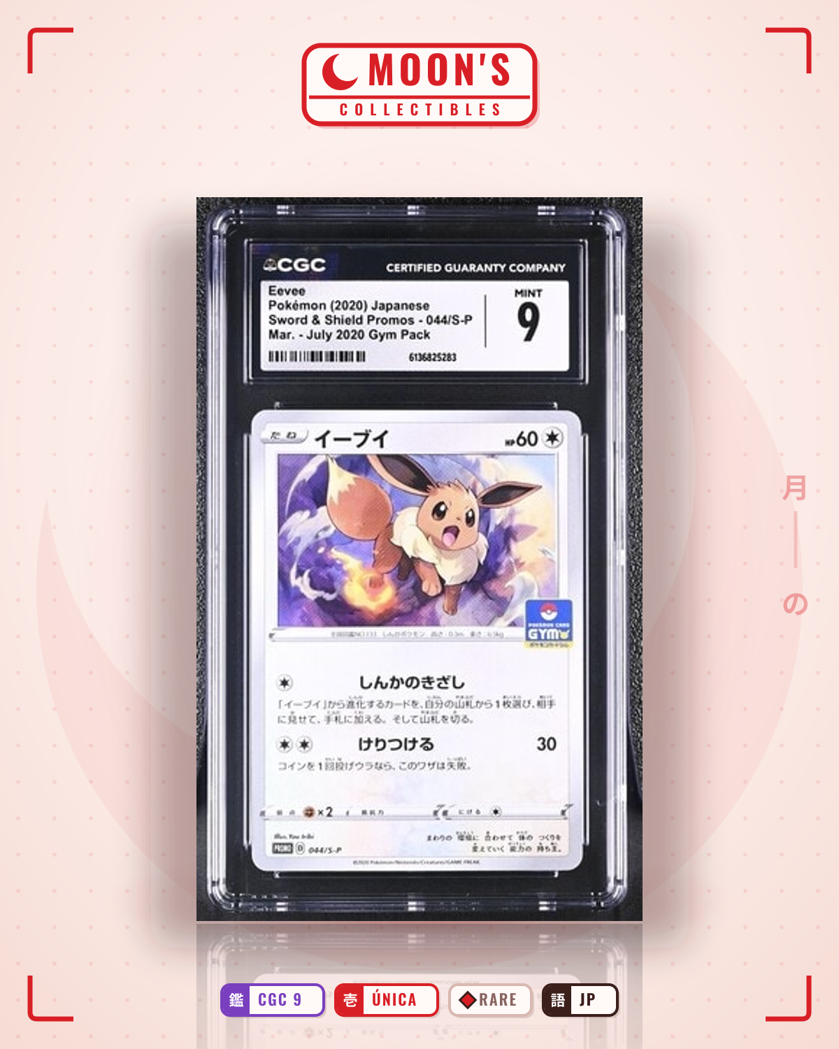 Carta Pokémon イーブイ · Sword & Shield Promos #044/S-P (CGC 9) — pieza única en Moon's Collectibles México