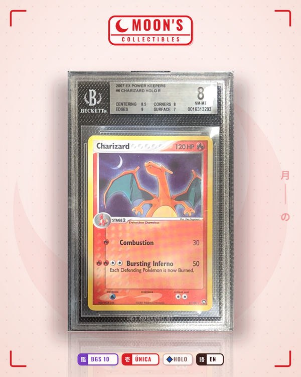 Carta Pokémon Charizard · Power Keepers #6/108 (BGS 10) — pieza única en Moon's Collectibles México