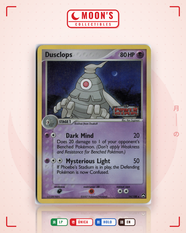 Carta Pokémon Dusclops · Power Keepers #14/108 (LP) — pieza única en Moon's Collectibles México