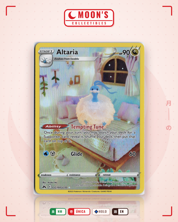 Carta Pokémon Altaria · Crown Zenith Galarian Gallery #GG19/GG70 (NM) — pieza única en Moon's Collectibles México