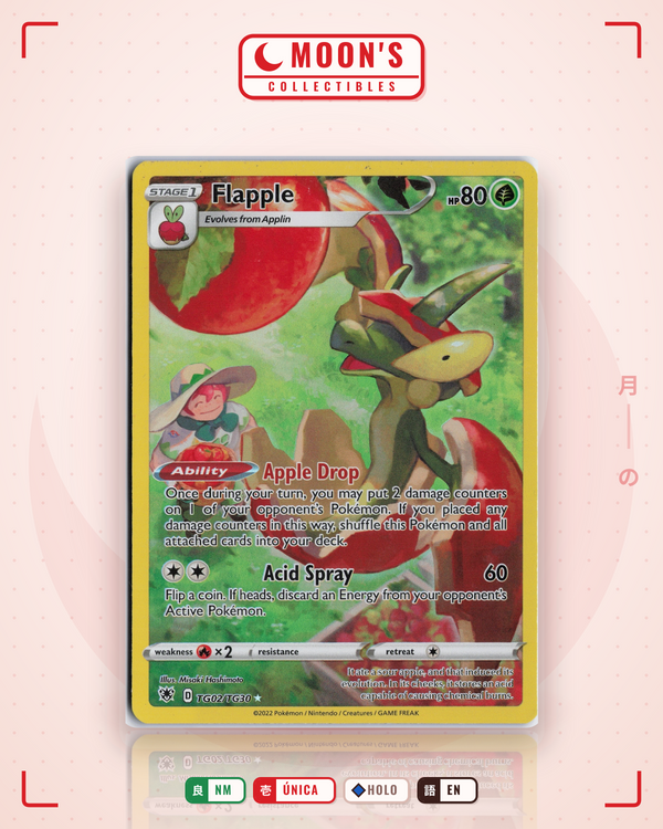 Carta Pokémon Flapple · Astral Radiance Trainer Gallery #TG02/TG30 (NM) — pieza única en Moon's Collectibles México
