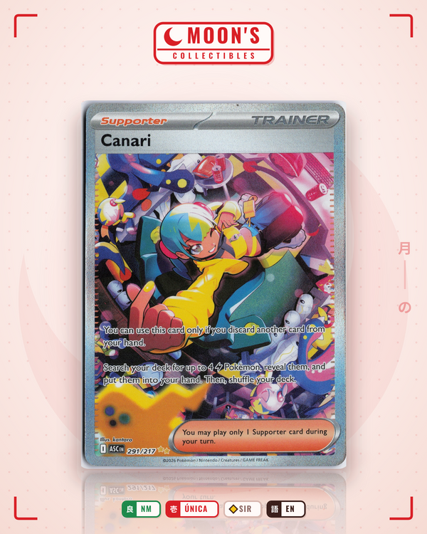 Carta Pokémon Canari · Ascended Heroes #291/217 (NM) — pieza única en Moon's Collectibles México