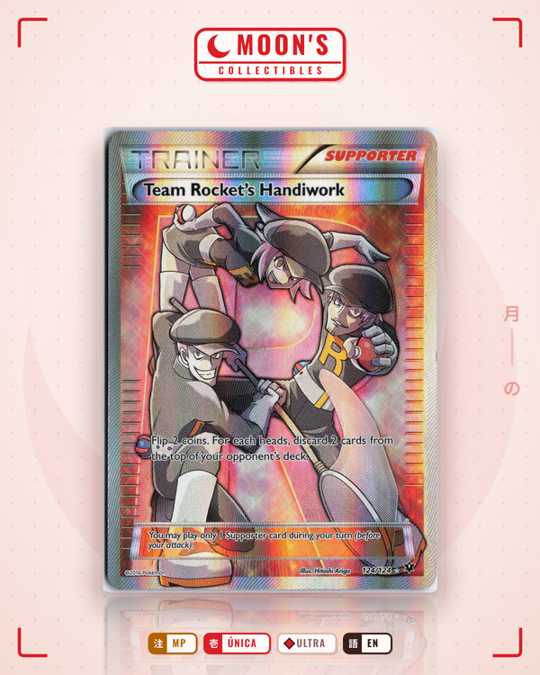 Carta Pokémon Team Rocket's Handiwork · Fates Collide #124/124 (MP) — pieza única en Moon's Collectibles México