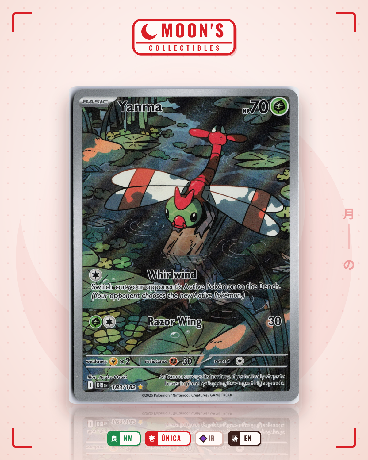 Carta Pokémon Yanma · Destined Rivals #183/182 (NM) — pieza única en Moon's Collectibles México