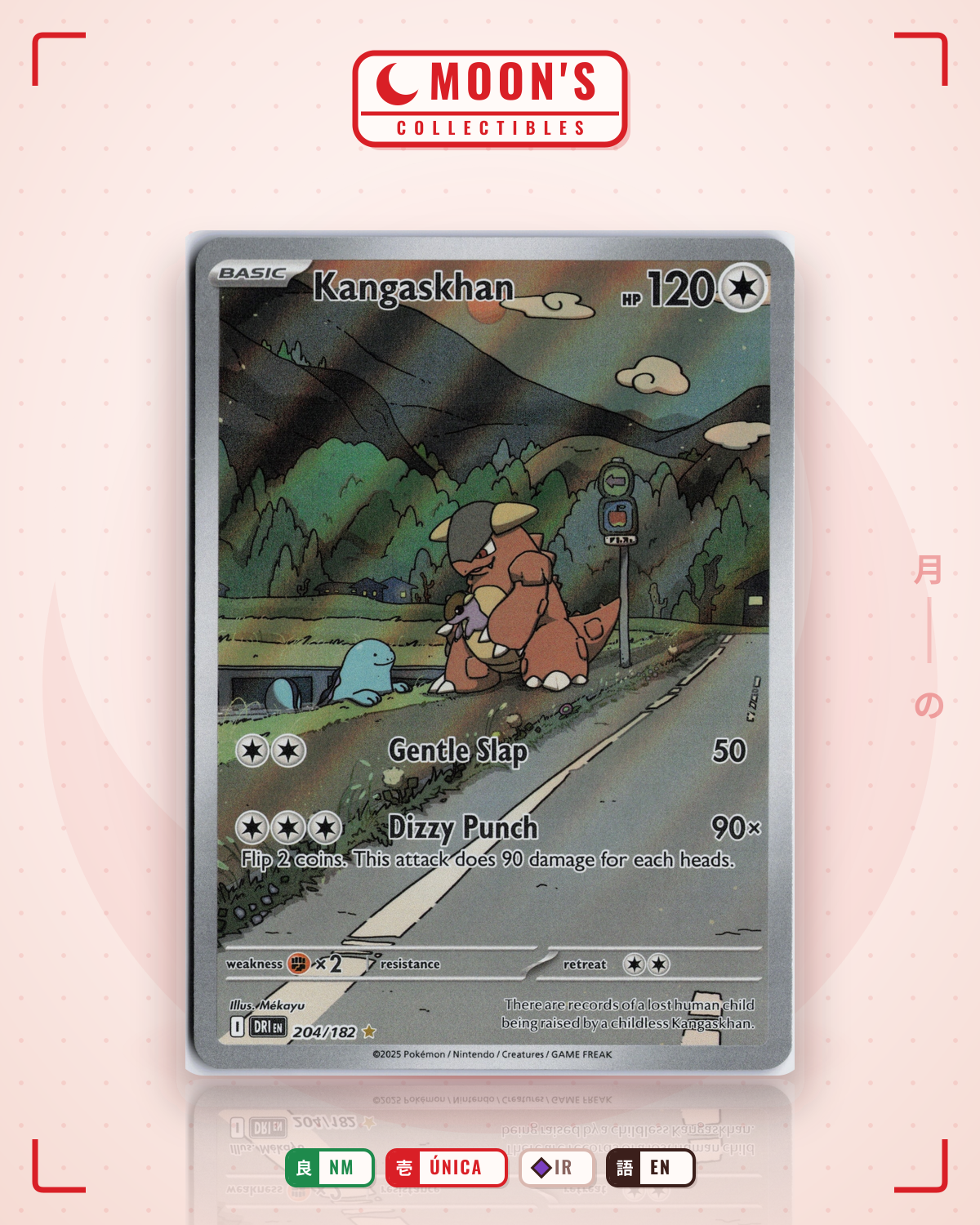 Carta Pokémon Kangaskhan · Destined Rivals #204/182 (NM) — pieza única en Moon's Collectibles México