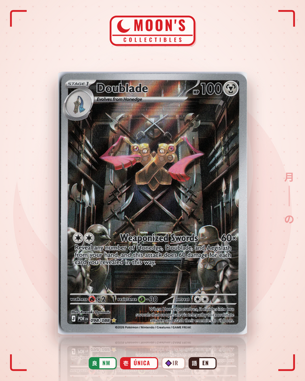 Carta Pokémon Doublade · Perfect Order #098/088 (NM) — pieza única en Moon's Collectibles México