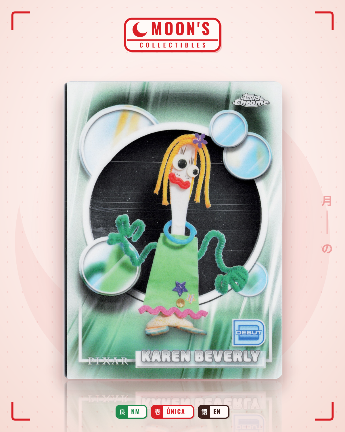 Carta Pokémon Karen Beverly · 2026 Topps Chrome Disney #193 (NM) — pieza única en Moon's Collectibles México
