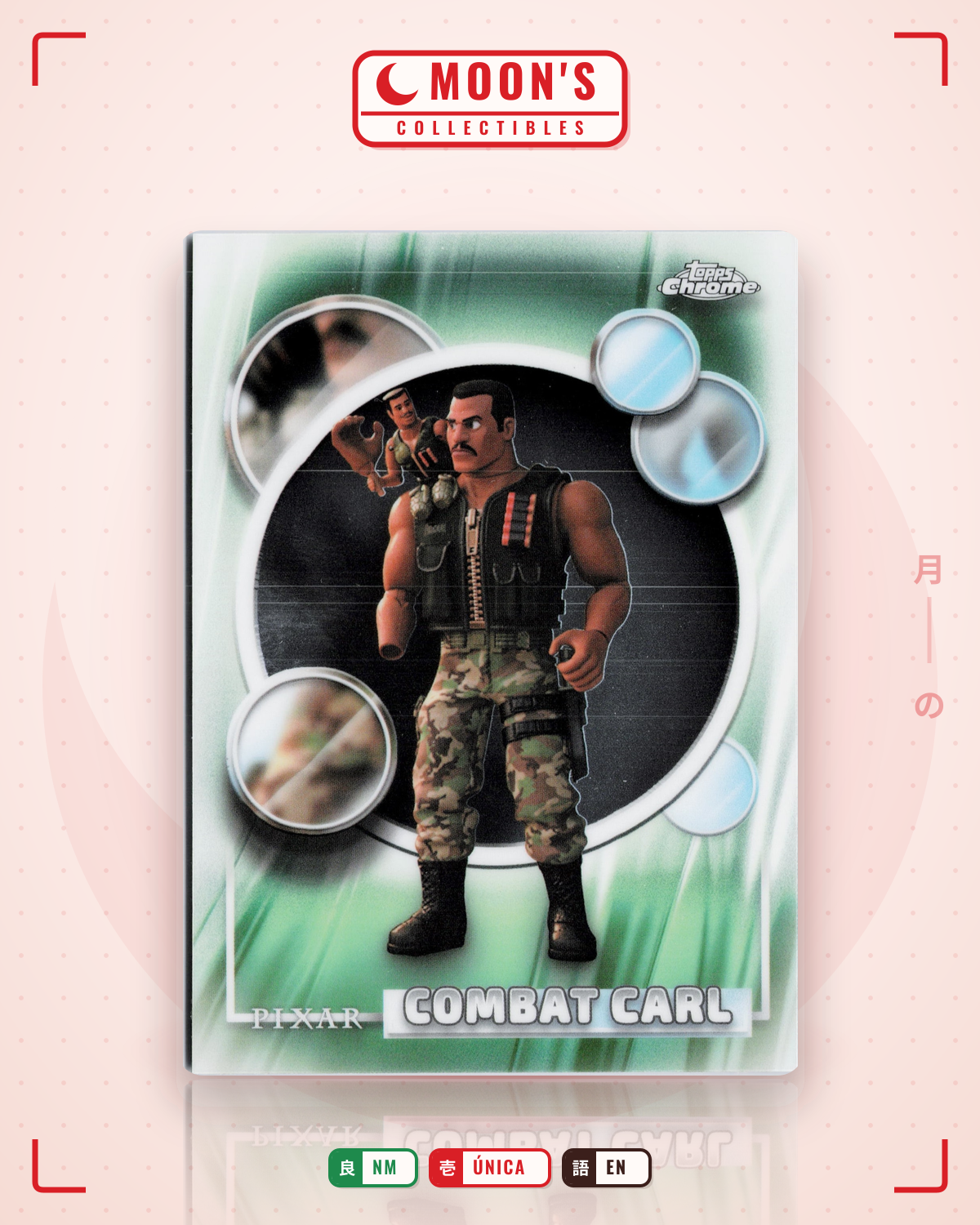 Carta Pokémon Combat Carl · 2026 Topps Chrome Disney #190 (NM) — pieza única en Moon's Collectibles México