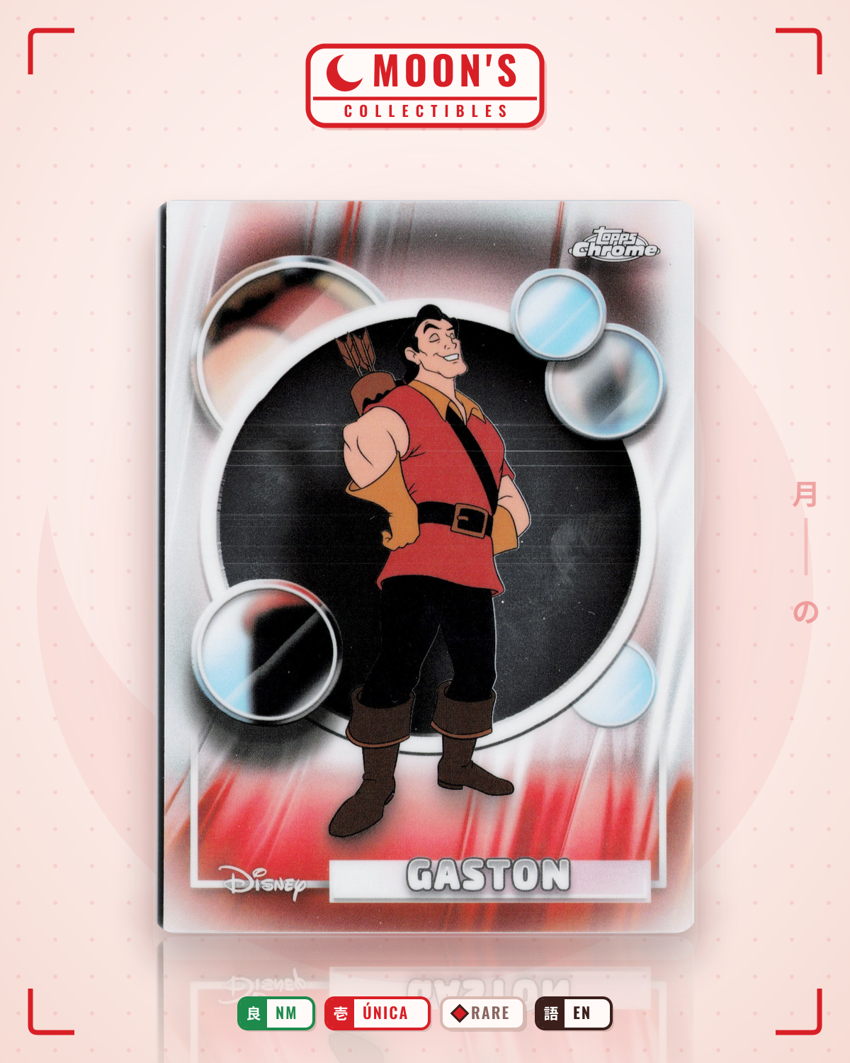 Carta Pokémon Gaston · 2026 Topps Chrome Disney #37 (NM) — pieza única en Moon's Collectibles México