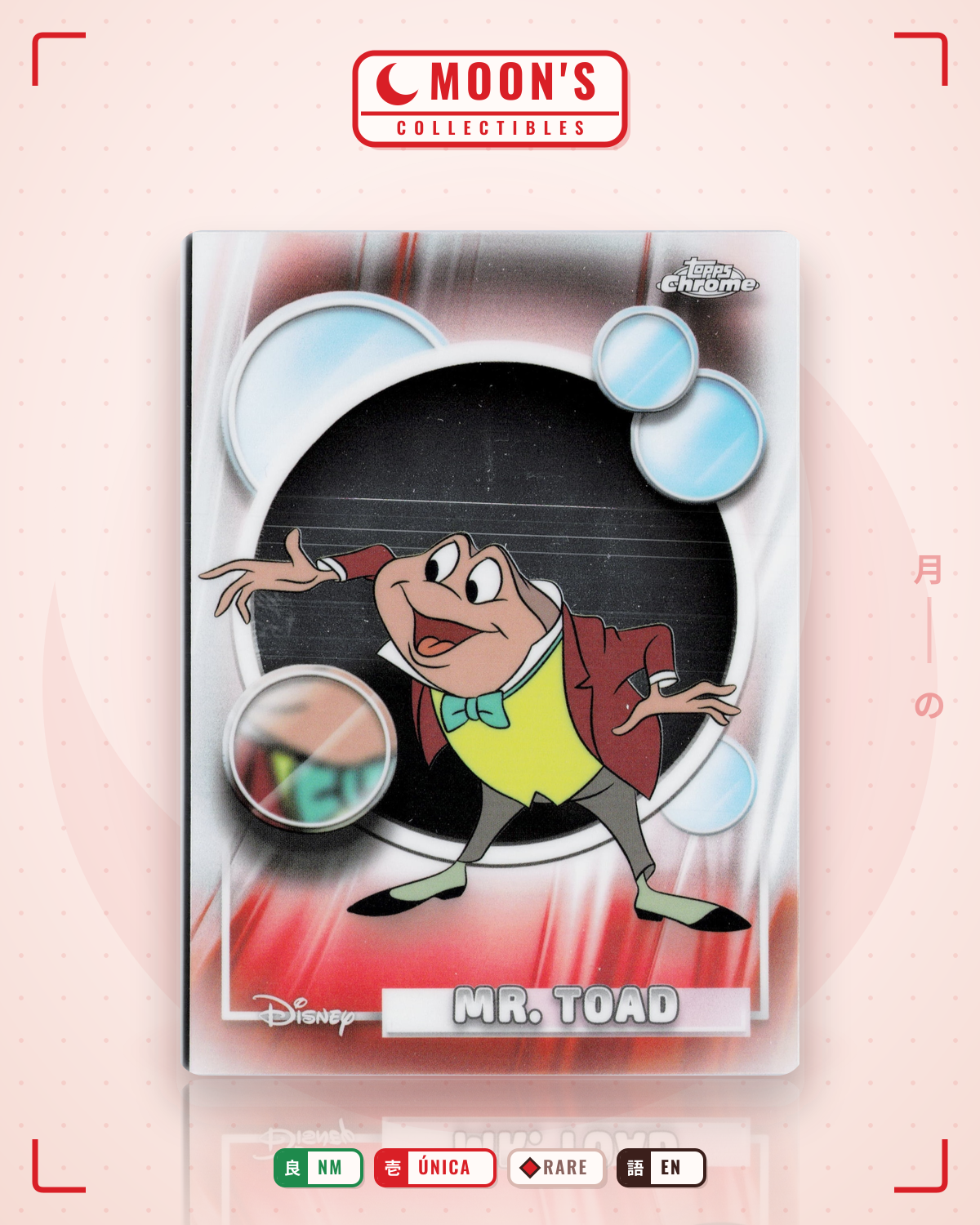 Carta Pokémon Mr Toad · 2026 Topps Chrome Disney #3 (NM) — pieza única en Moon's Collectibles México