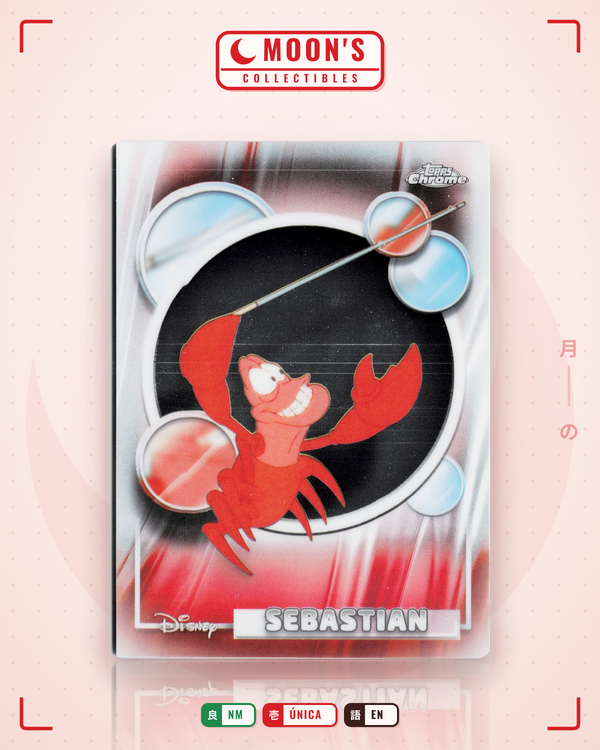 Carta Pokémon Sebastian · 2026 Topps Chrome Disney #107 (NM) — pieza única en Moon's Collectibles México