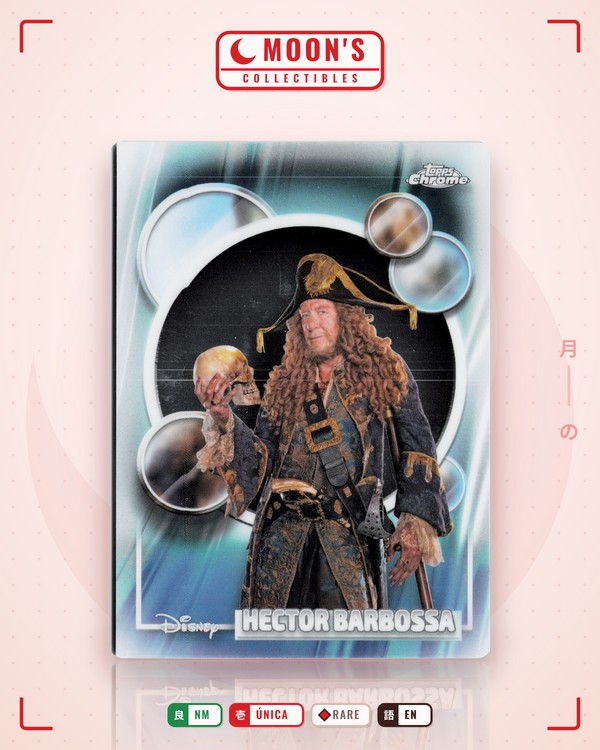 Carta Pokémon Hector Barbossa · 2026 Topps Chrome Disney #16 (NM) — pieza única en Moon's Collectibles México