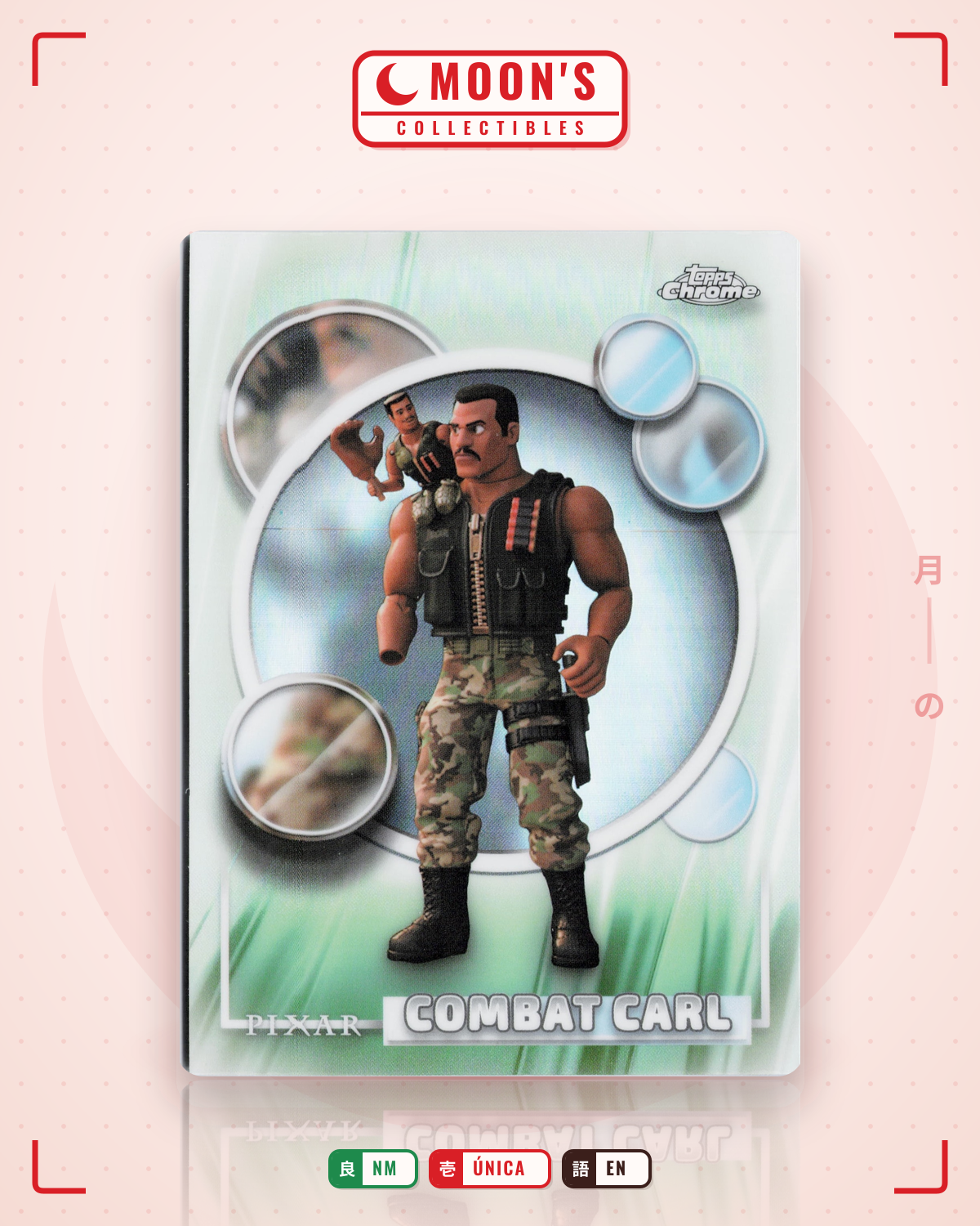 Carta Pokémon Combat Carl (Refractor) · 2026 Topps Chrome Disney #190 (NM) — pieza única en Moon's Collectibles México