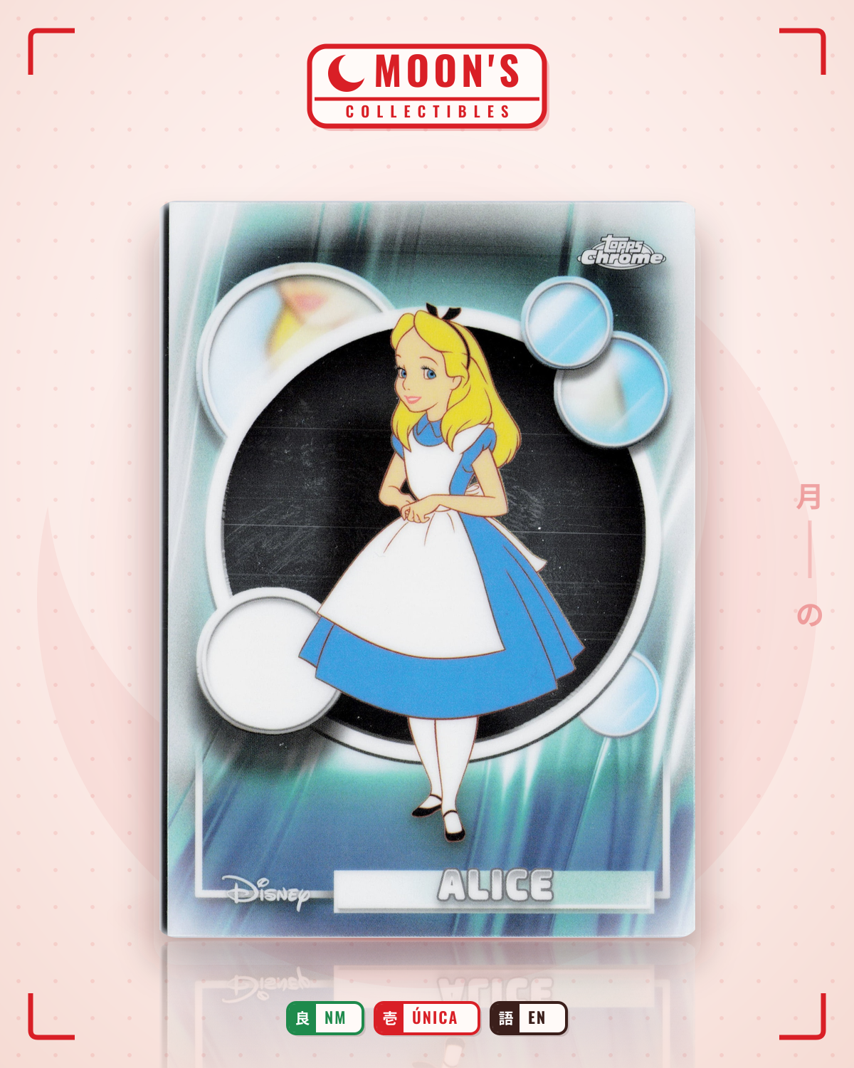 Carta Pokémon Alice · 2026 Topps Chrome Disney #75 (NM) — pieza única en Moon's Collectibles México