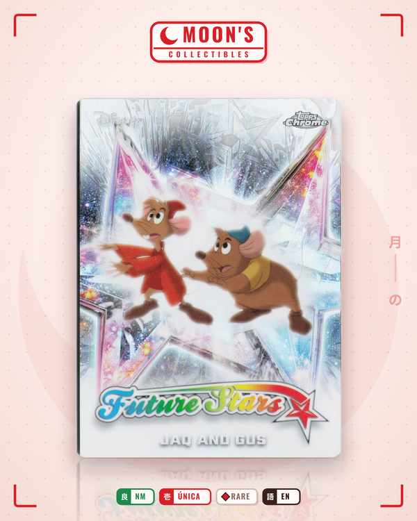 Carta Pokémon Jaq and Gus · 2026 Topps Chrome Disney #FS-8 (NM) — pieza única en Moon's Collectibles México