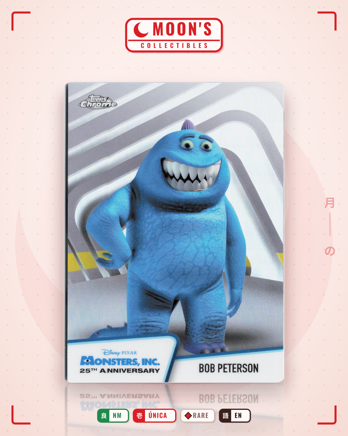 Carta Pokémon Bob Peterson · 2026 Topps Chrome Disney #MI-14 (NM) — pieza única en Moon's Collectibles México