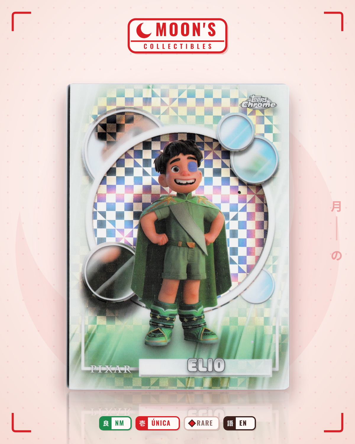Carta Pokémon Elio · 2026 Topps Chrome Disney #140 (NM) — pieza única en Moon's Collectibles México