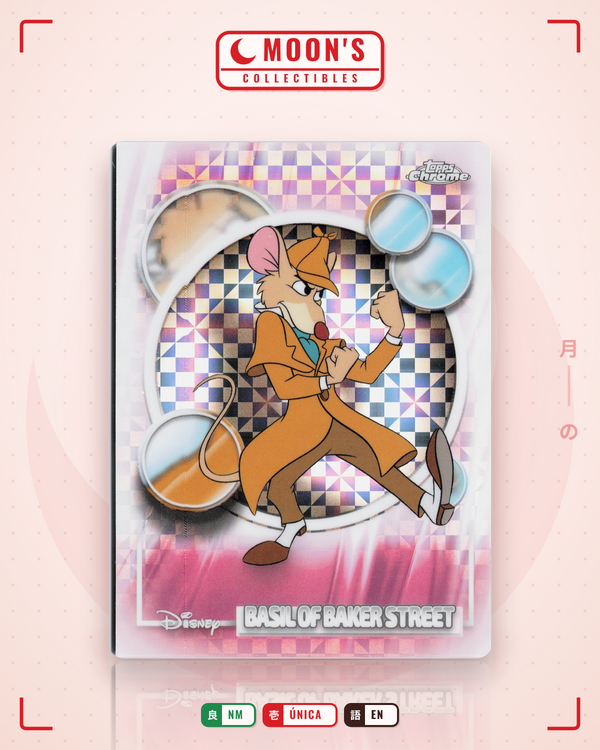 Carta Pokémon Basil of Baker Street X-Fractor · Topps Chrome Disney 2026 #40 (NM) — pieza única en Moon's Collectibles México