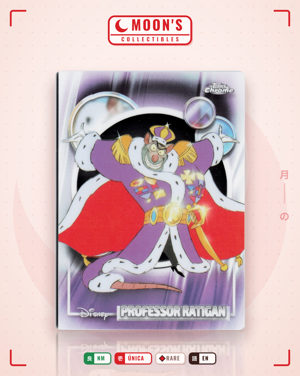Carta Pokémon Professor Ratigan · Topps Chrome Disney 2026 #41 (NM) — pieza única en Moon's Collectibles México