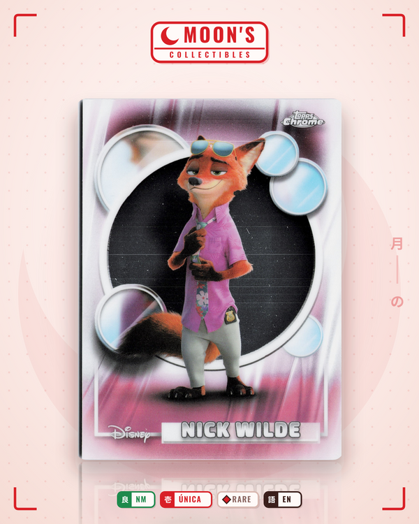 Carta Pokémon Nick Wilde · Topps Chrome Disney 2026 #67 (NM) — pieza única en Moon's Collectibles México