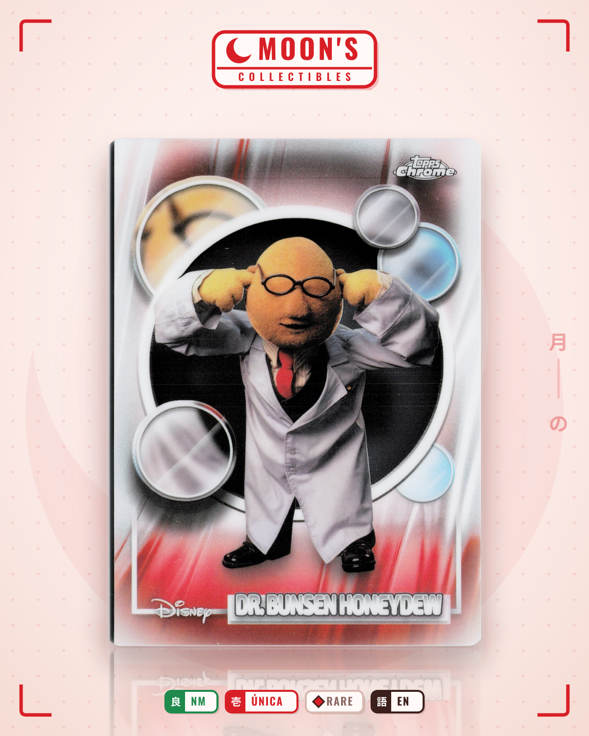 Carta Pokémon Dr. Bunsen Honeydew · Topps Chrome Disney 2026 #58 (NM) — pieza única en Moon's Collectibles México