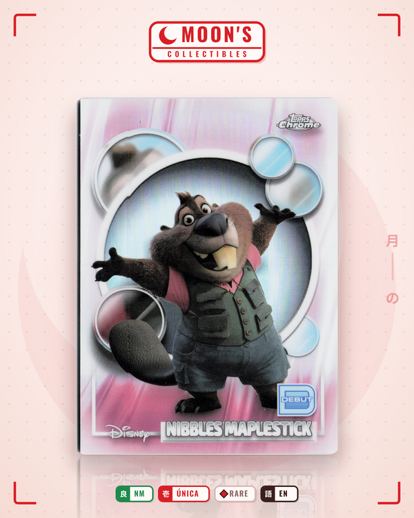 Carta Pokémon Nibbles Maplestick Refractor · Topps Chrome Disney 2026 #70 (NM) — pieza única en Moon's Collectibles México