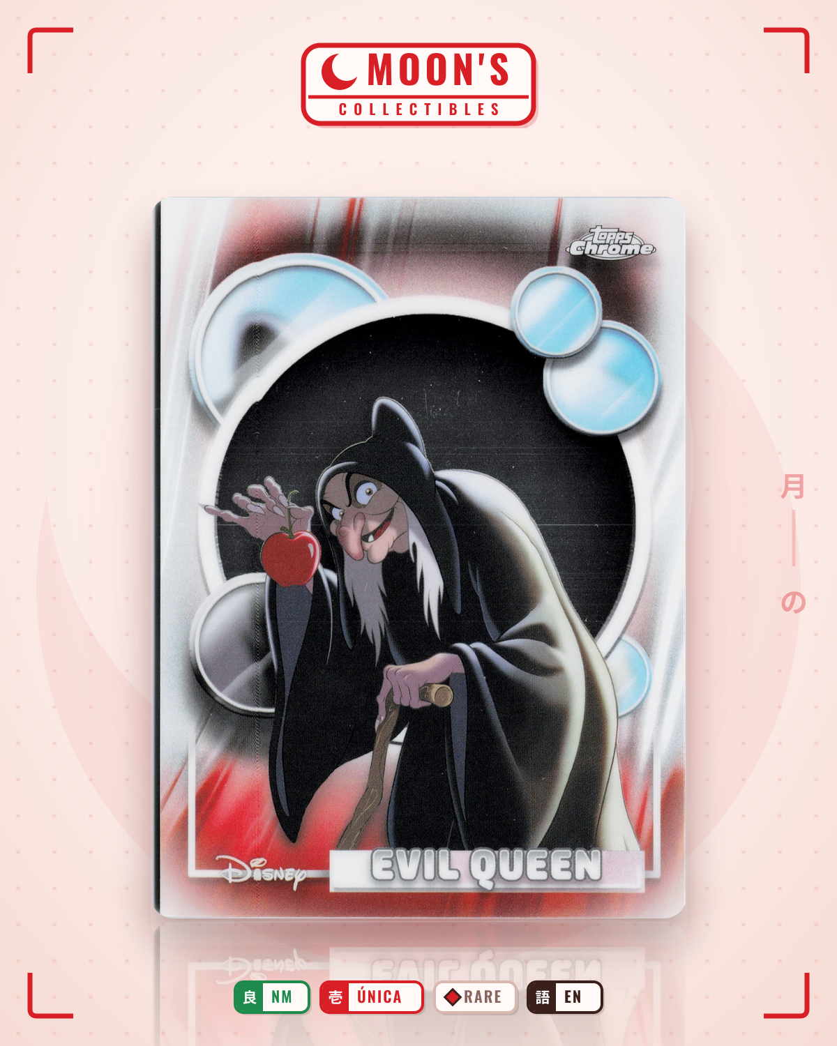 Carta Pokémon Evil Queen · Topps Chrome Disney 2026 #2 (NM) — pieza única en Moon's Collectibles México