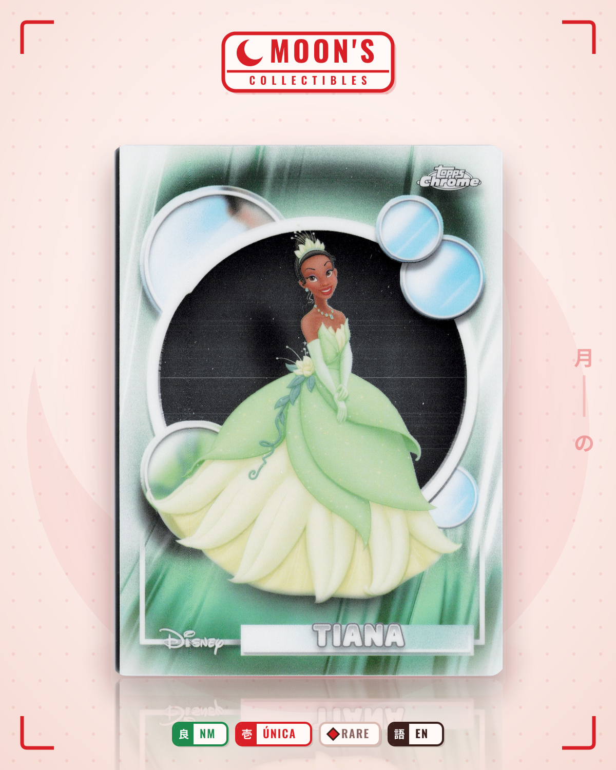 Carta Pokémon Tiana · Topps Chrome Disney 2026 #138 (NM) — pieza única en Moon's Collectibles México