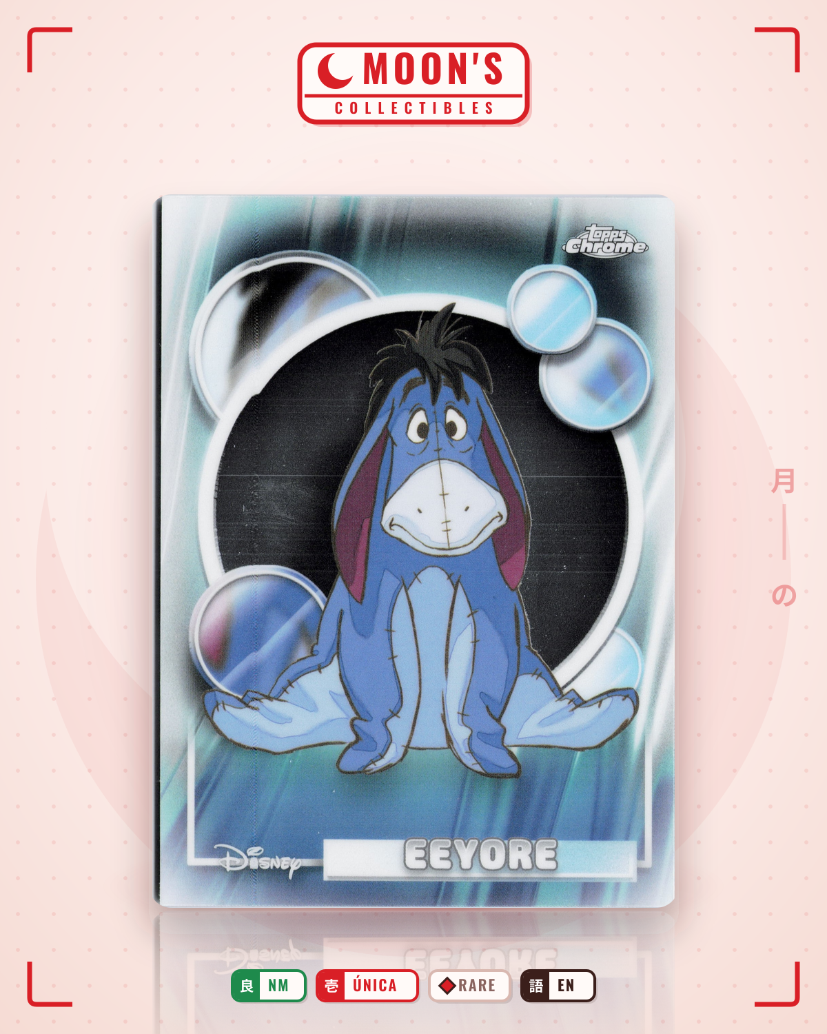 Carta Pokémon Eeyore · Topps Chrome Disney 2026 #102 (NM) — pieza única en Moon's Collectibles México