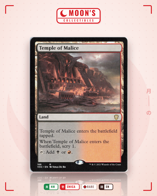 Carta Pokémon Temple of Malice · Crimson Vow Commander #186 (NM) — pieza única en Moon's Collectibles México