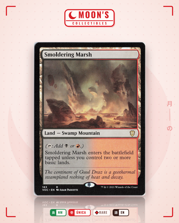 Carta Pokémon Smoldering Marsh · Crimson Vow Commander #183 (NM) — pieza única en Moon's Collectibles México