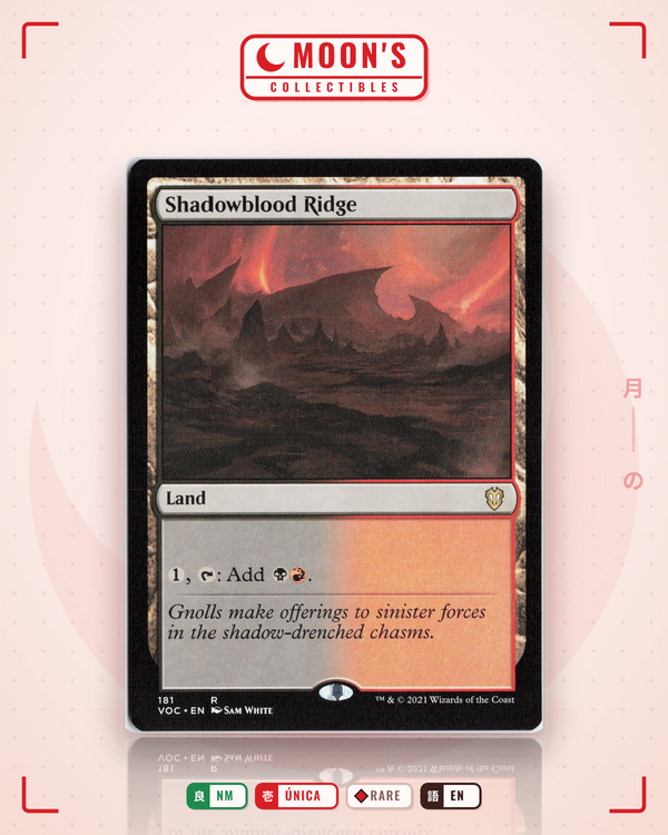 Carta Pokémon Shadowblood Ridge · Crimson Vow Commander #181 (NM) — pieza única en Moon's Collectibles México