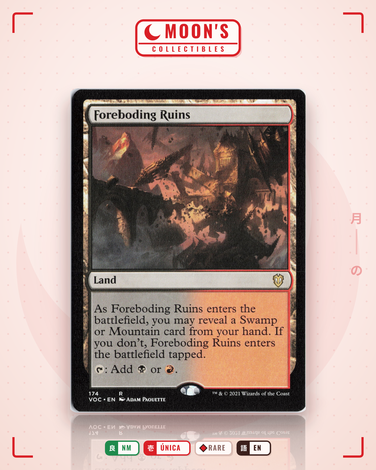 Carta Pokémon Foreboding Ruins · Crimson Vow Commander #174 (NM) — pieza única en Moon's Collectibles México
