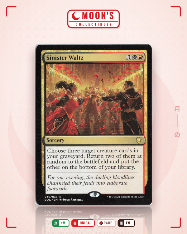 Carta Pokémon Sinister Waltz · Crimson Vow Commander #30 (NM) — pieza única en Moon's Collectibles México