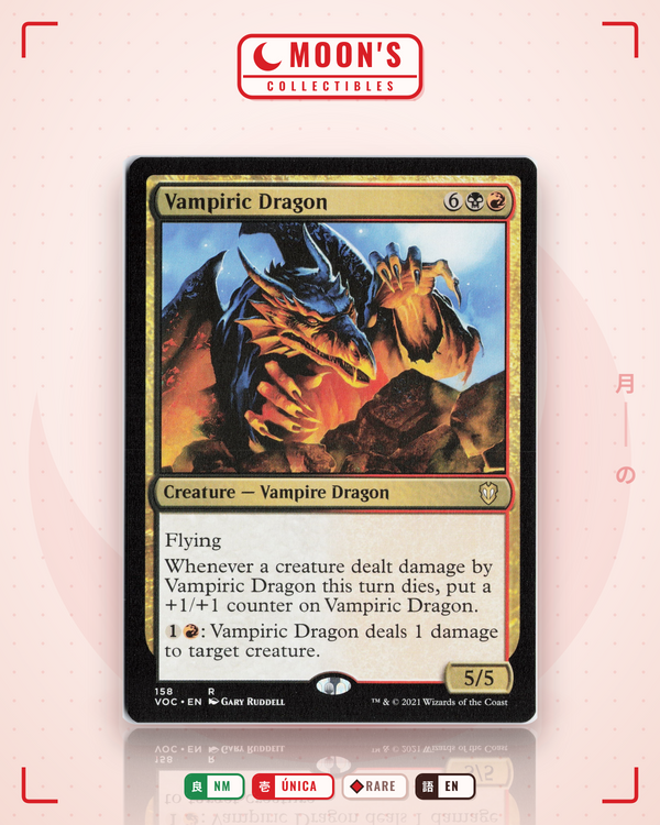 Carta Pokémon Vampiric Dragon · Crimson Vow Commander #158 (NM) — pieza única en Moon's Collectibles México