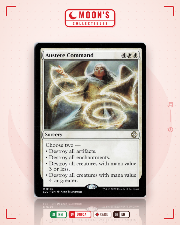 Carta Pokémon Austere Command · The Lost Caverns of Ixalan Commander #126 (NM) — pieza única en Moon's Collectibles México