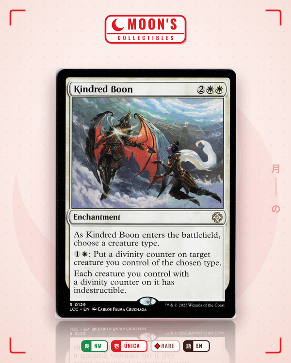 Carta Pokémon Kindred Boon · The Lost Caverns of Ixalan Commander #129 (NM) — pieza única en Moon's Collectibles México